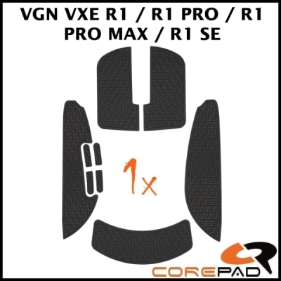 Corepad Soft Grips #838 noir VGN VXE Dragonfly R1 / VGN VXE Dragonfly R1 PRO / VGN VXE Dragonfly R1 PRO MAX / VGN VXE Dragonfly R1 SE Wireless
